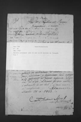 Decreto de Designación de Juez de Paz en el Partido de Itauguá.