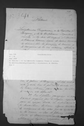 Tratado de Amistad, Comercio, Navegación y Límites entre Paraguay y la Confederación Argentina.