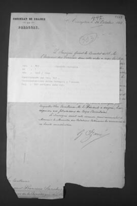Correspondencias Oficiales entre Paraguay y Francia. (continuación del 302n1)