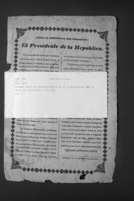 Decreto sobre el Reconocimiento de la Independencia del Paraguay por la Reina de Gran Bretaña e Irlanda.