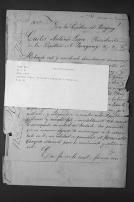 Tratado de Amistad, Comercio y Navegación entre Gran Bretaña e Irlanda y la Republica del Paraguay.