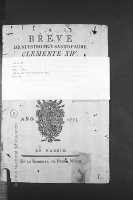 Breve del Papa Clemente XIV.