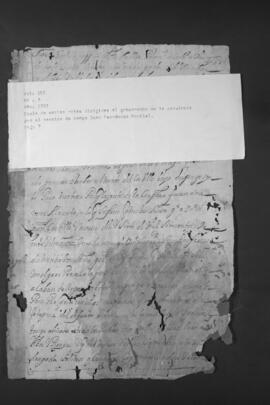 Copia de varias notas dirigidas al Gobernador de la Provincia del Paraguay, por el Maestre de Campo Sebastián Fernández Montiel.