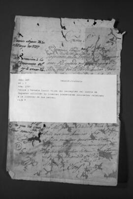 Solicitud de libertad presentada por Felipe y Manuela Cuyurí, hijos del Corregidor del pueblo de Yaguarón.