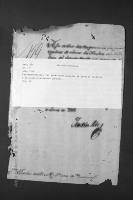 Correspondencias del Gobernador del Paraguay, Joaquín de Alós y Legajos de papeles relativos a la Superintendencia General.