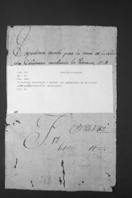 Inventario de la lancha cañonera "La Peruana", practicado a pedido del Gobernador.