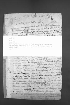 Interrogatorio presentado por los vecinos y pobladores de Buenos Aires, sobre el aprovechamiento de los caballos nacidos de yeguas cimarronas.