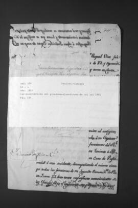 Correspondencias del Gobernador Lázaro de Ribera.