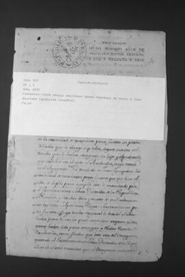 Escritura sobre Hipoteca de casas entregada por Francisco Riera a Juan Bautista Egusquiza (español).