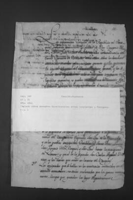 Tratado sobre derechos territoriales entre Corrientes y Paraguay.