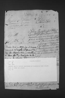 Decreto del Dictador Perpetuo José Gaspar Rodríguez de Francia, que destituye al Comandante  José Joaquín Díaz de todos sus cargos.