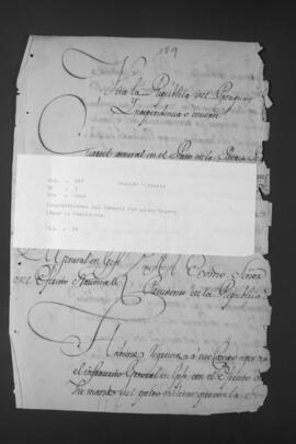 Correspondencias del General Francisco Solano López al Presidente Carlos Antonio López.