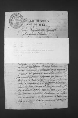 Designación de Domingo González como Juez Comisionado y Jefe de Urbanos de Aparipí. Inventario y Acta de entrega.