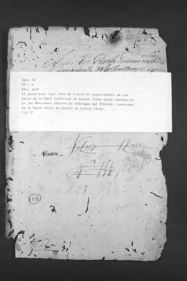 Autos del Gobernador Juan Diez de Andino en cumplimiento de una carta de la Real Audiencia de Buenos Aires sobre represalias contra súbditos franceses.