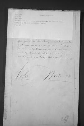 Ratificación de la Convención adicional del Tratado entre Paraguay y Brasil.