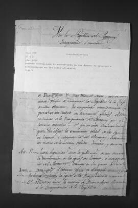 Decreto que suprime la enumeración de las épocas de Libertad e Independencia en las notas oficiales.