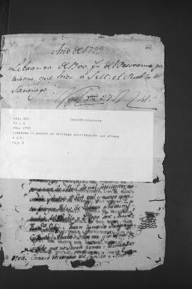 Libranza de 1900 pesos del préstamo patriótico que hizo a Su Majestad el Pueblo de Santiago.