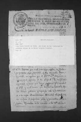 Designación del franciscano Pedro García de Panés como Obispo del Paraguay.