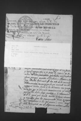 Juan Francisco Javier Valdovinos, sobre diezmos de naranja y trigo.