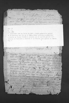 Titulo de Teniente de Gobernador otorgado a Antonio Torres Pineda por el Adelantado Juan Torres de Vera y Aragón.