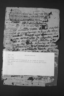 Expediente sobre averiguación del paradero de dos libros de Acuerdos del Cabildo de Asunción faltantes en el Archivo.