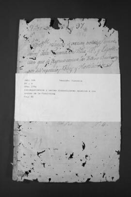 Correspondencia y varias disposiciones relativas a los indios de la Provincia del Paraguay. Reducción de San Juan Nepomuceno.