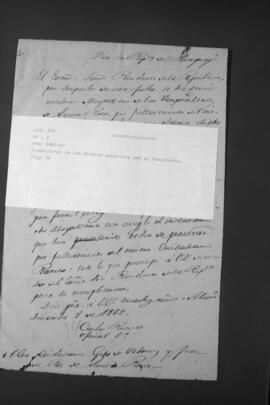 Órdenes expedidas por el Presidente Carlos Antonio López.