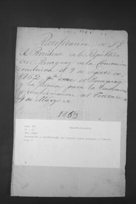 Renovación y ratificación del tratado entre Paraguay y Francia.