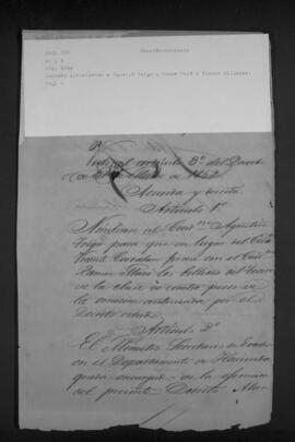 Decreto que autoriza a Agustín Trigo y Ramón Mazó a firmar billetes.