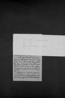 Carta del Ingeniero británico George Thompson al alemán Roberto Von Fischer-Trevenfeld.
