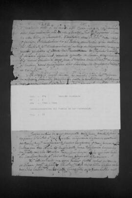 Correspondencias del pueblo de Cuarepotí y las estancias del Estado.