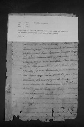 Solicitud del Cacique Jacinto Arabé sobre designación de un Teniente Corregidor en el pueblo de Caazapá.