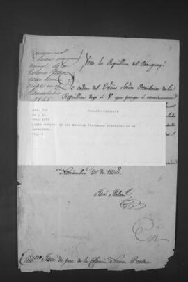 Lista de los colonos franceses inscriptos en el Consulado Francés.