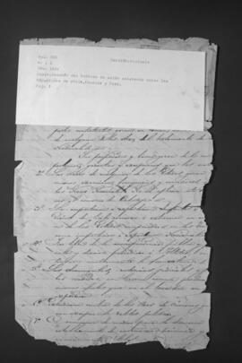 Copia de un resumen del Tratado de Unión celebrado entre las Repúblicas de Chile, Ecuador y Perú.