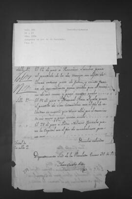 Documento del Juzgado de Paz de la Recoleta.